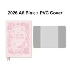 NIP RTS A6 2026 Kinbor (Hobo Dupe) Pink “Nature Into Art” Planner &Cover+Extras
