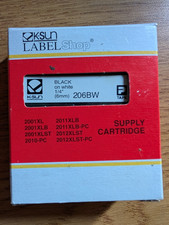 K-Sun 206BW Black on White PX Tape 1/4" KSun Epson 206BWPX