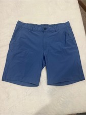 Greg Norman Blue Performance Golf Shorts - Waist 36