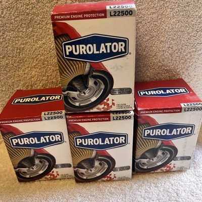 Lot Of 4  Purolator L22500 Premium Engine Protection Oil Filter