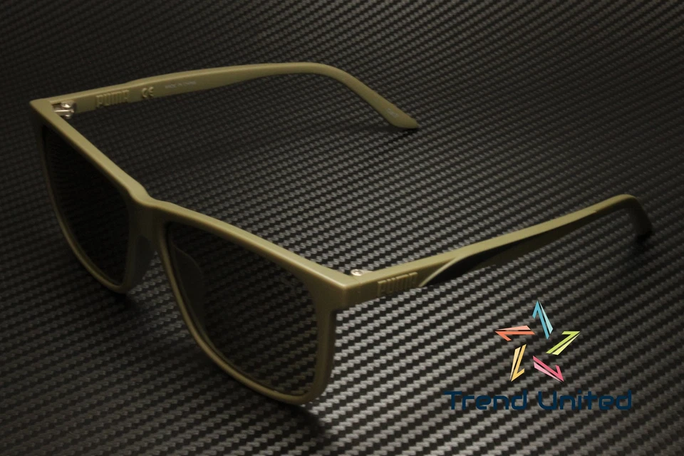 PUMA PU0322S 004 Squared Green Black Solid Khaki 58 mm Men's Sunglasses - Image 2 of 4