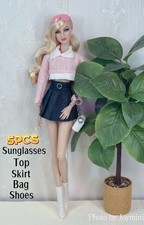5PCS For Fashion Royalty Integrity Poppy Parker NuFace Doll Outfit Shoes Bag 1/6