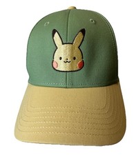 Pok mon Pikachu 2024 Baseball Hat Green Yellow Electric Type Adjustable Cap
