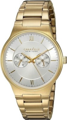Caravelle New York by Bulova Men's Gold 44A109 Analog Display  Quartz Watch