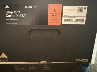 Burton Step On Cartel X EST - 2026 Men's Snowboard Bindings - Black
