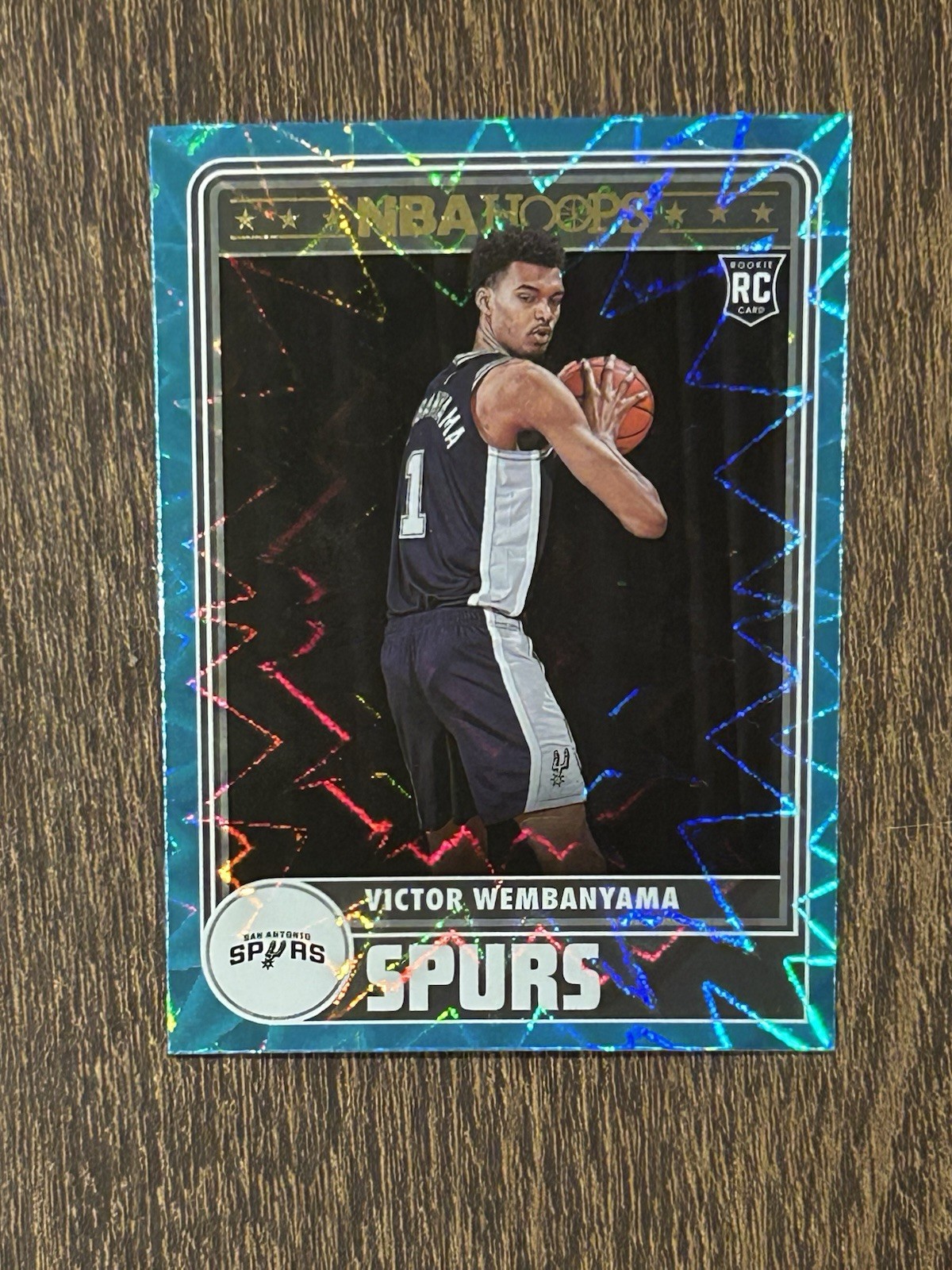 2023-24 Panini NBA Hoops - Rookies Victor Wembanyama #298 Teal Explosion (RC)