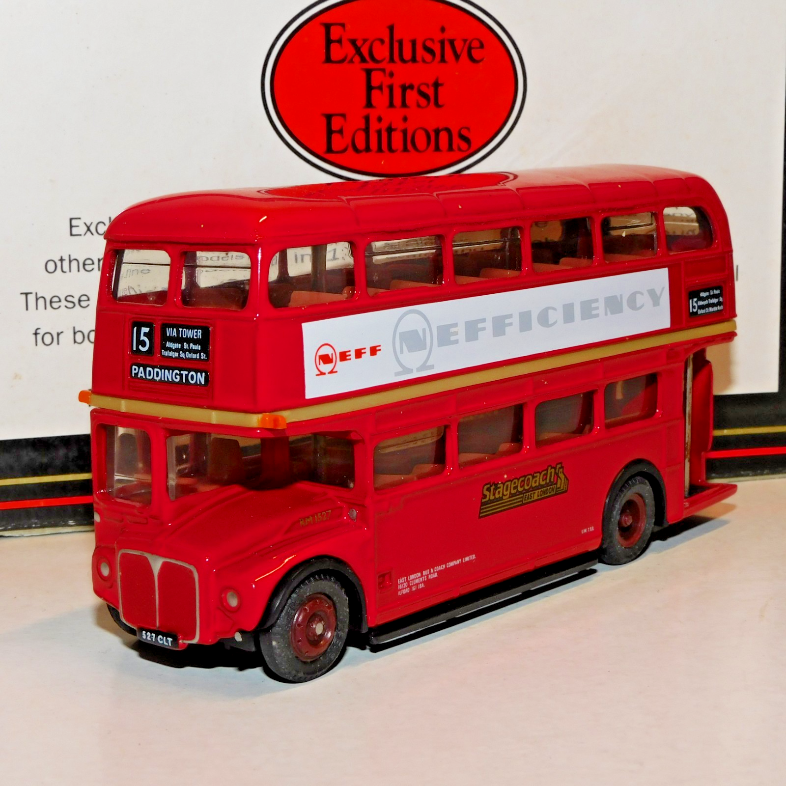 EFE AEC ROUTEMASTER BUS STAGECOACH EAST LONDON ROUTE 15 PADDINGTON 1/76 15617