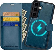 OCASE for Samsung Galaxy S24 Detachable Case, Magnetic Removable 2 in 1 Flip PU