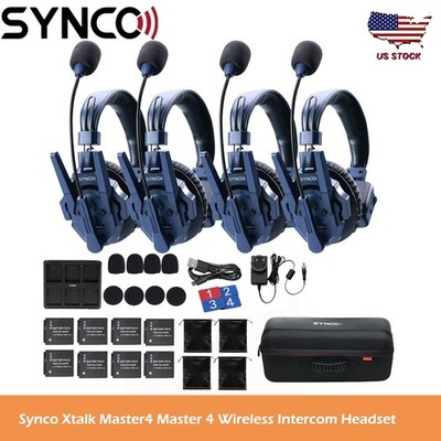 Synco Xtalk Master 4 Wireless Intercom Headset System 500m2.4GHz Communication