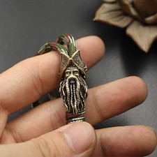 2024 New DIY Brass Pirates of the Skull Knife Lanyard Bead Pendants KeyChain EDC