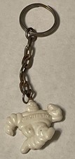 Vintage 1980's MICHELIN MAN Keychain Advertising Tire Guy Plastic Promo CLEAN!
