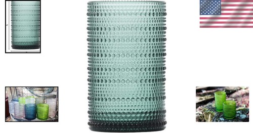 Elegantes 13 Unzen Salbeigrün Eisgetränk 6er Set - Spülmaschinenfest Vintage-Stil - Bild 2 von 8