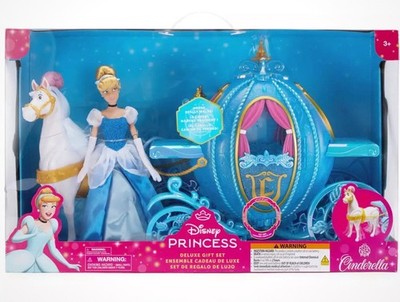Disney Store Cinderella Doll House & Light Up Carriage Deluxe Gift Set New