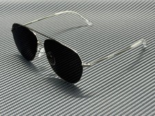 BALENCIAGA BB0013S 004 Silver Aviator Unisex 59 mm Sunglasses