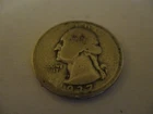 1937 Washington silver quarter