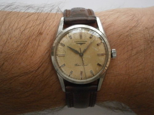 Vintage gents wristwatch LONGINES SILVER ARROW mechanical watch working 23ZS
