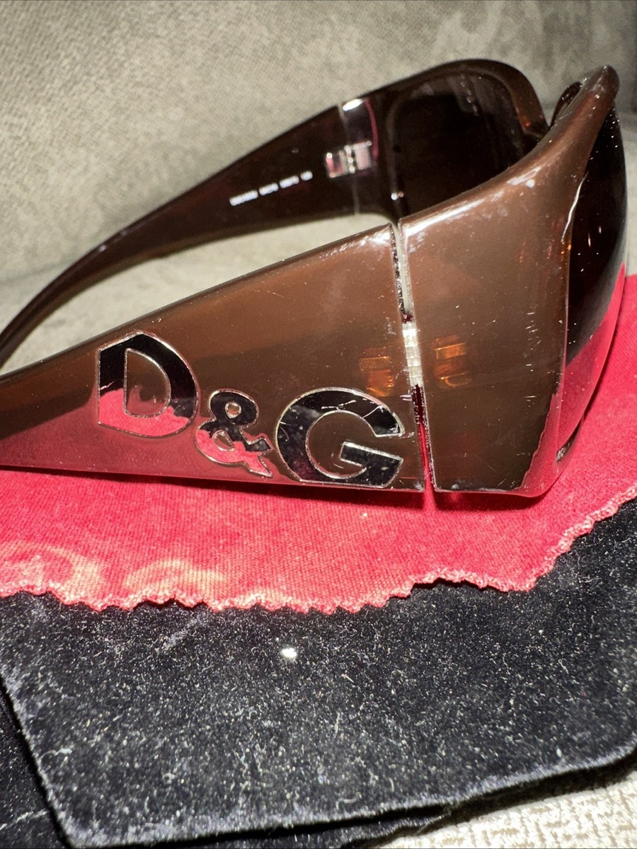 Dolce & Gabbana D&G 8002 Brown Oversized 60#16 606/73 Italy Logo