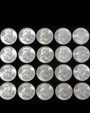 1963P&D-  Benjamin Franklin Half Dollars Brilliant Uncirculated +