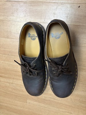Dr Martens 1461 Brown Oiled Leather Shoes Size 9-Eye Low Leather Oxford Boots US