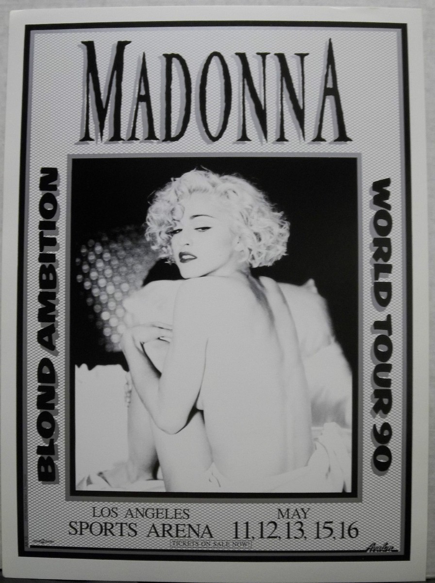 Madonna Blond Ambition Tour Original Concert Poster Los Angeles