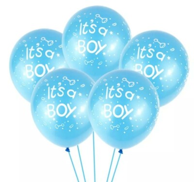 5 Stück Babyballon Geburt Party  Blau Baby shower Party Deko 