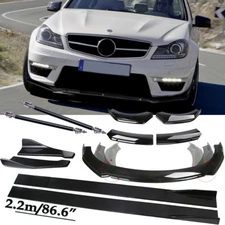 For Mercedes-Benz GLS Front Bumper Lip Spoiler Side Skirts Rear Glossy Black