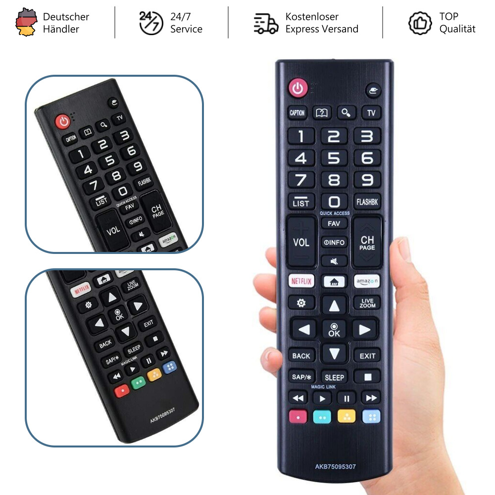 Fernbedienung Universal für alle original LG Smart TV Geräte passend AKB75095307