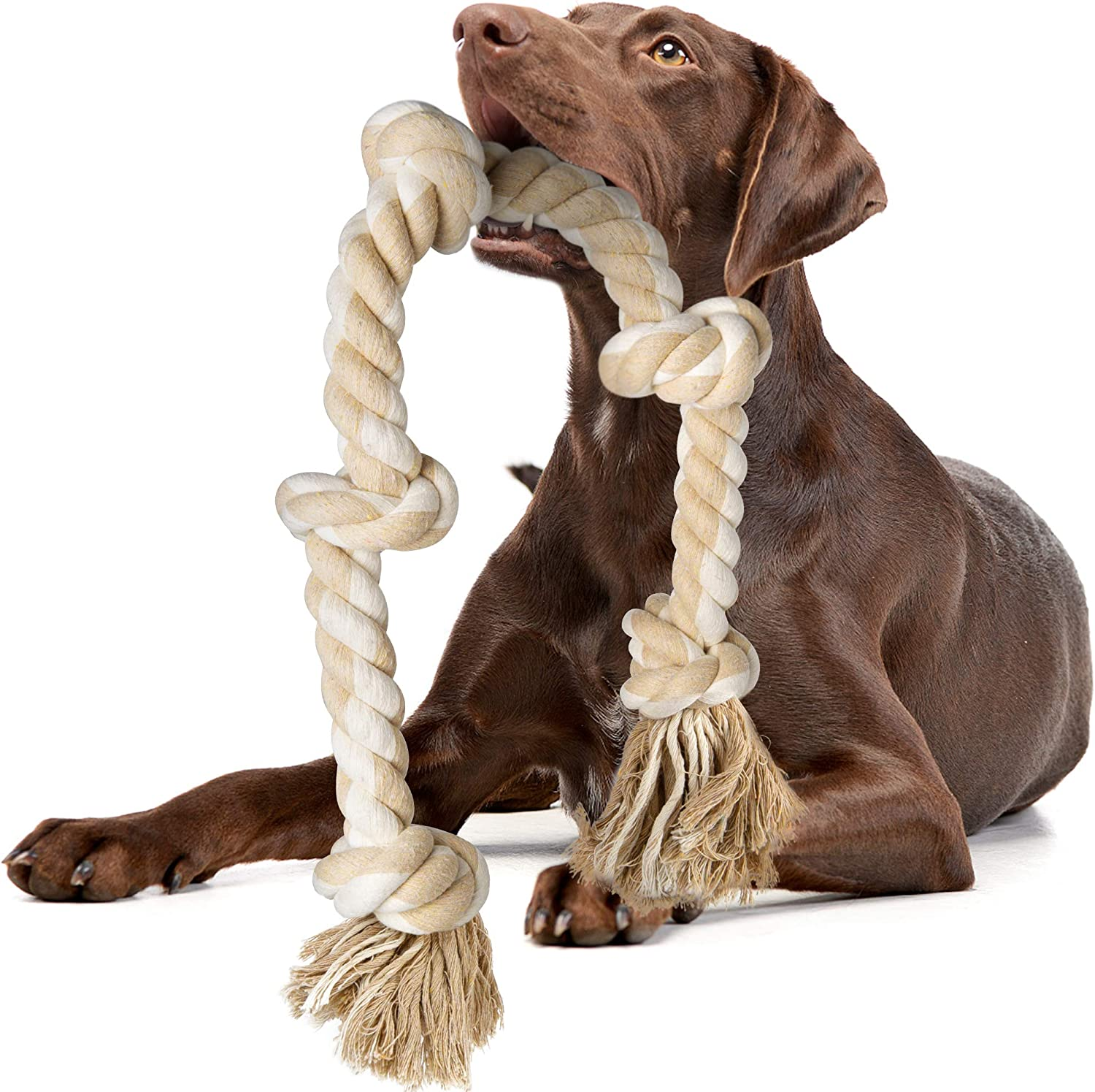 Dog Rope Toys for Large/Medium Aggressive Chewers, Tough Rope Chew Toy, 3 Feet 5