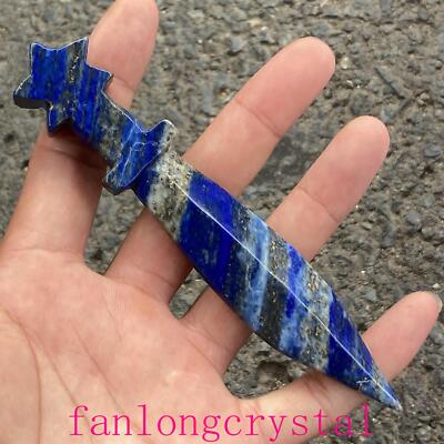 5.1in Natural Lapis lazuli Carved Made Crystal dagger Ladle Gift Random 1pcs