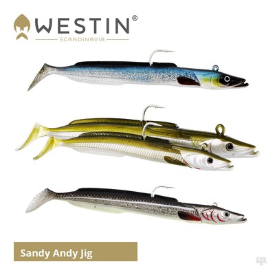 WESTIN Sandy Andy JIG 42gr 15cm – Esca Da Pesca Con 2 Corpi + 1 Testa, Colore Bluetooth - 2