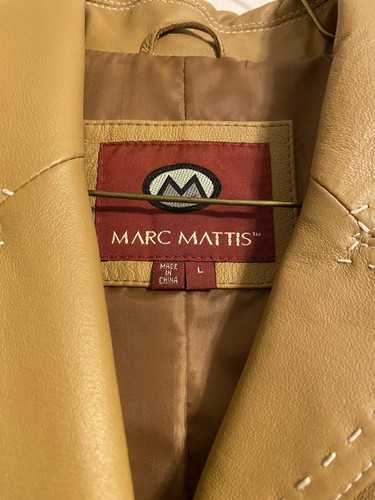 MARC MATTIS Leather Jacket Mens — Large - Picture 3 of 6