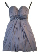 Bill Levkoff Formal Bridesmaid Prom Homecoming Shoulderless Dress Gray Size 8 