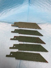 5pcs-Vintage Milwaukee Electric Tool 3" 148-00-1023 10TPI Metal Sawzall Blades-