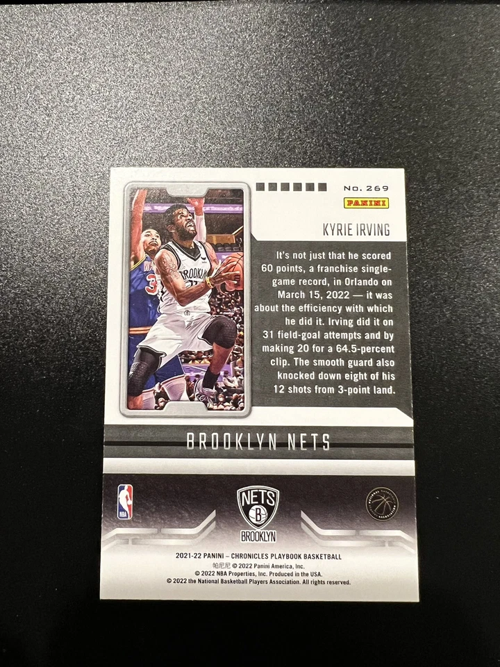 2021-22 Panini Chronicles Playbook 75th Anniversary Kyrie Irving #269 - Image 2 of 2