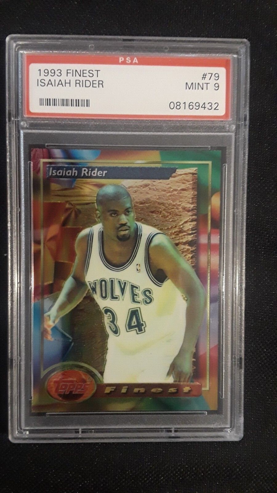 Isaiah Rider 1993 Finest Rookie Card #79 PSA 9 Mint