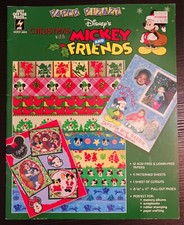 Christmas w Mickey  Friends Paper Pizazz Hot Off the Press Scrapbook Paper Pack