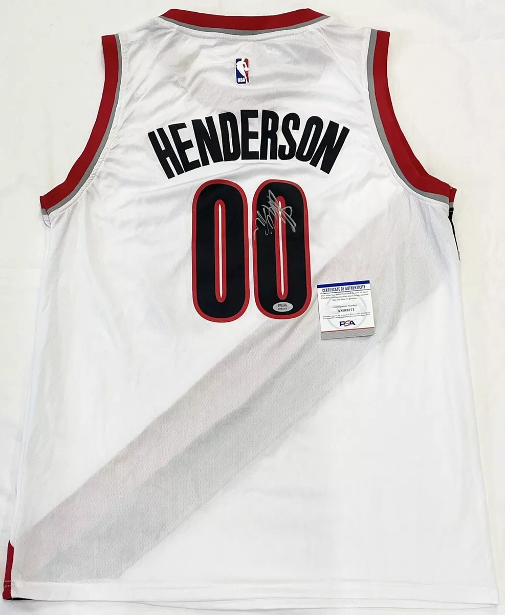 Scoot Henderson Signed Autographed Portland Trail Blazers Jersey PSA/DNA