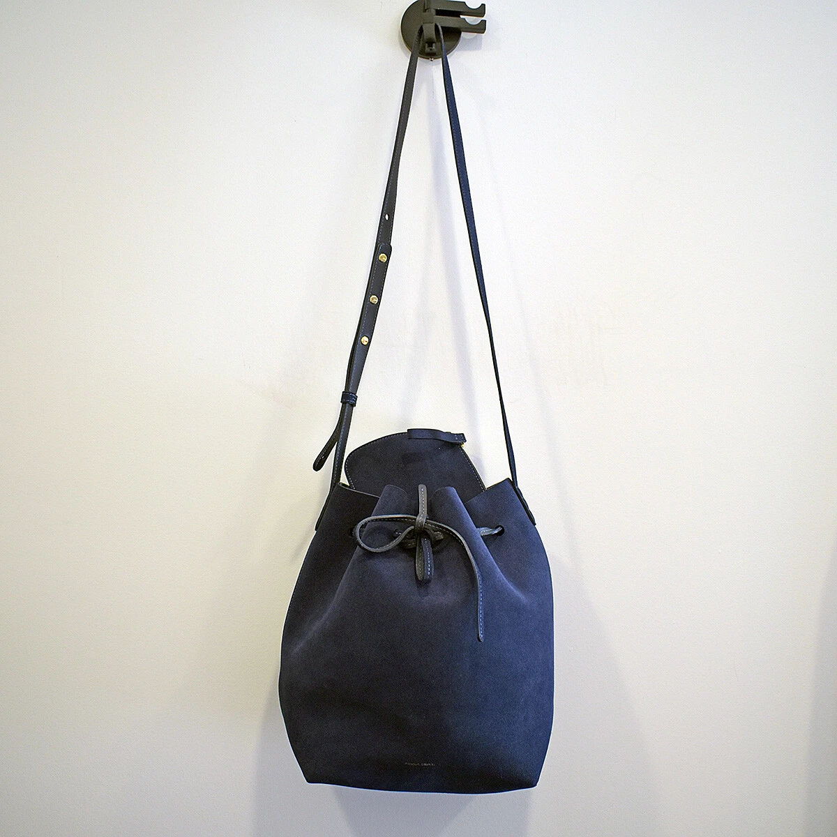 Mansur Gavriel Bucket Bag, Blue Suede, Large