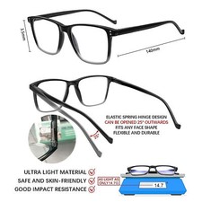 2 Pack Adjustable Focus Reading Glasses 0.5 to 2.5 Unisex Presbyopia Readers