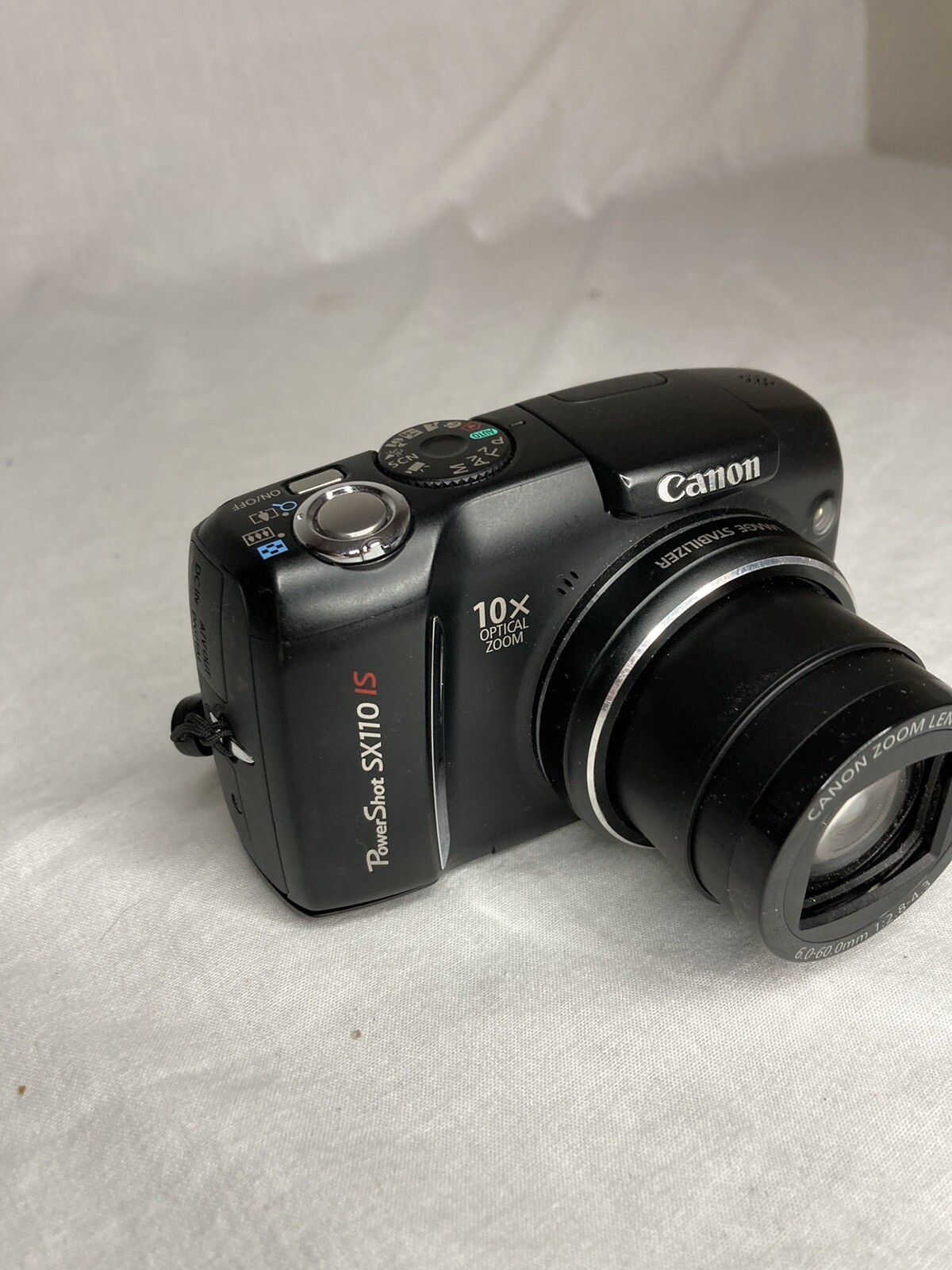 Canon PowerShot SX110 IS 9.0MP Digital Camera Tested Works With Case