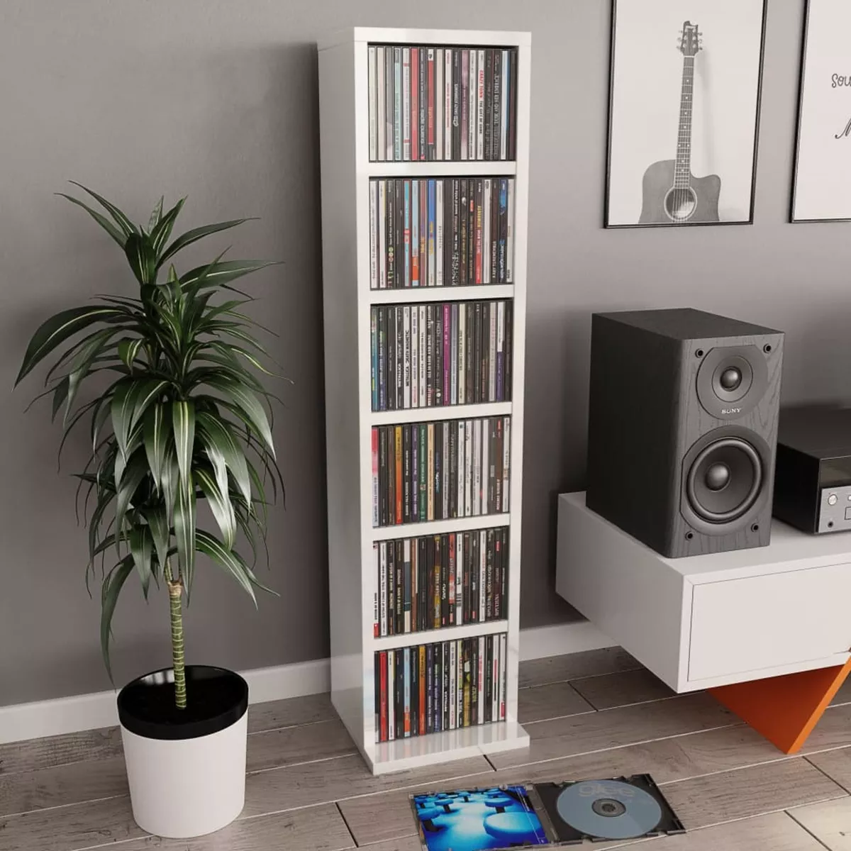 White dvd storage sale cabinet