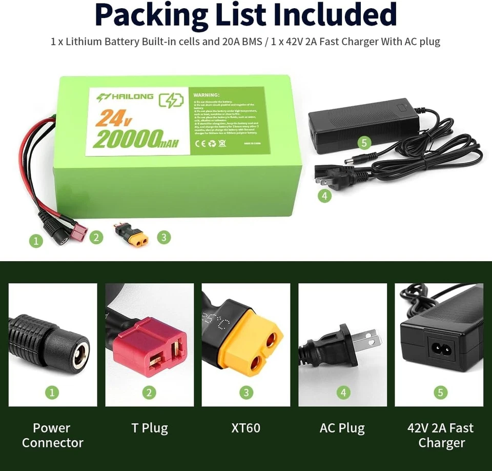 Battery 24V 36V 48V 52V 60V Electric bike li-ion Battery For 200W-1000W EBike - Image 3 of 4