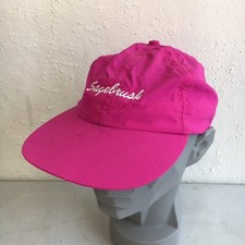 Sagebrush Neon Pink Vintage Strapback Hat 90s Made in USA