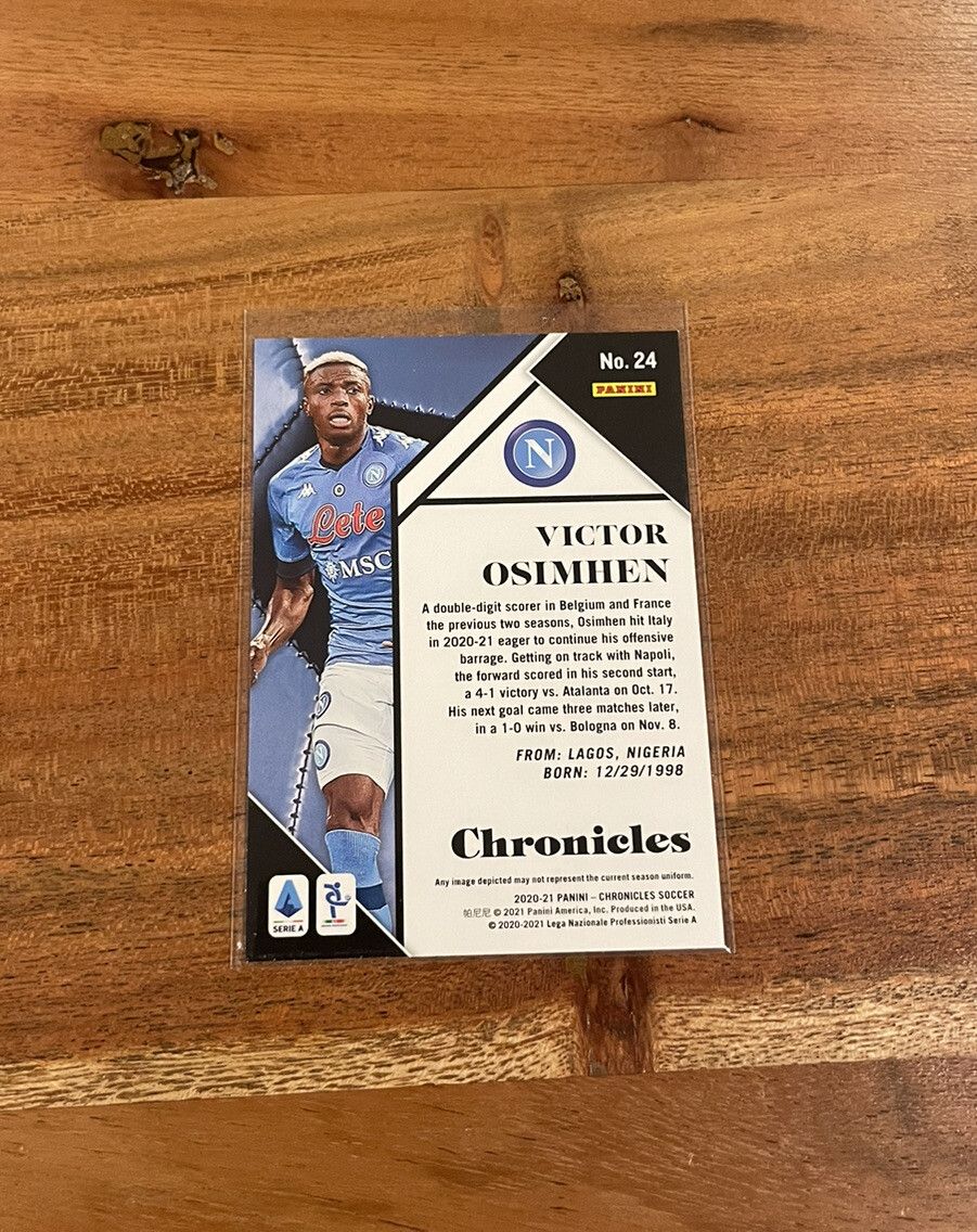 Victor Osimhen 2020-21 Panini Chronicles Purple Astro SP Rookie