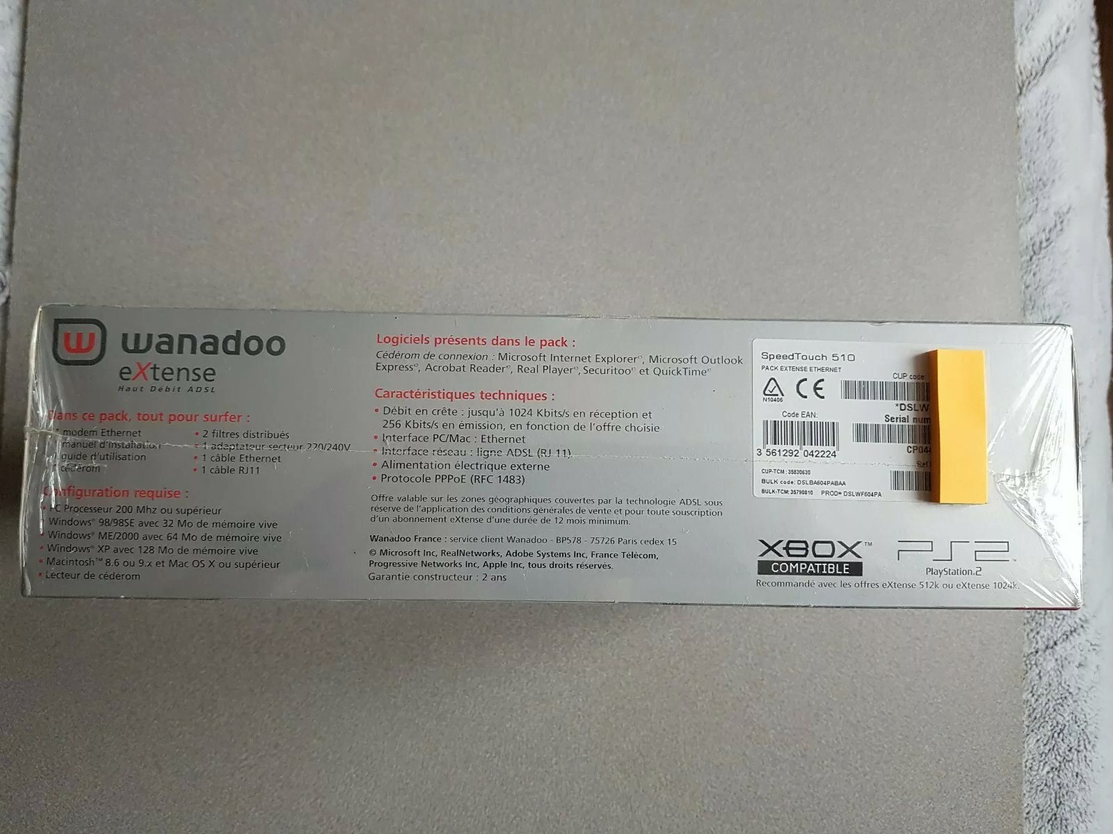 Modem Wanadoo Extense SpeedTouch 510 ADSL USB Neuf Sous Blister