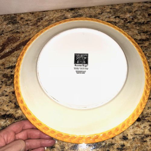 Tabletops Gallery Rooster Rope 11" Dinner Plate Platter - Picture 3 of 4
