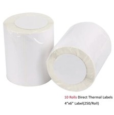 10 Rolls of 250 4x6 Direct Thermal Shipping Labels For Zebra Eltron ZP450 LP2844