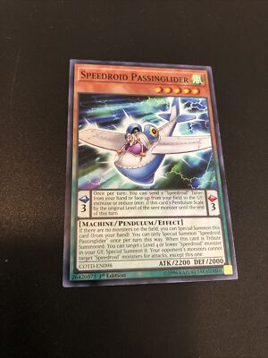 YuGiOh Speedroid Passinglider COTD-EN098 - Common - Lightly Played Unlimited
