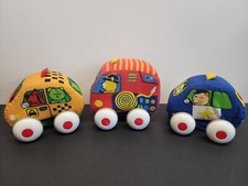Lot/ 3 Melissa and Doug K Kids Toys Baby Play Pull-Back Town Vehicles Ages 9M 
