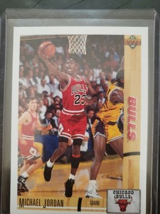 michael jordan upper deck 91/92 basketball card fresh out the pack | eBay